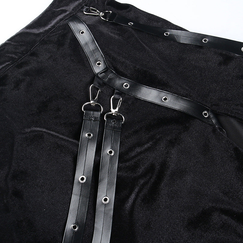 Gothic Velvet Long Skirt XY22157