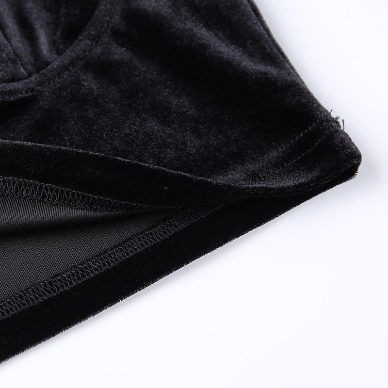 Gothic Long Sleeve Crop Top HY21254