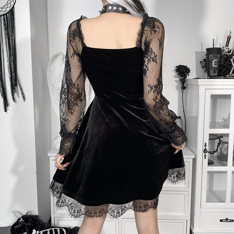 Black Gothic Dress HY21249