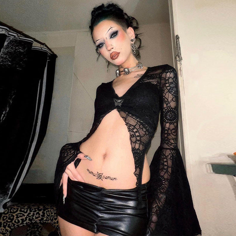 Black Lace Gothic Long Sleeve Bolero WY22038