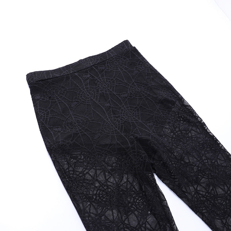 Gothic Black Spider Web Pants JY22522