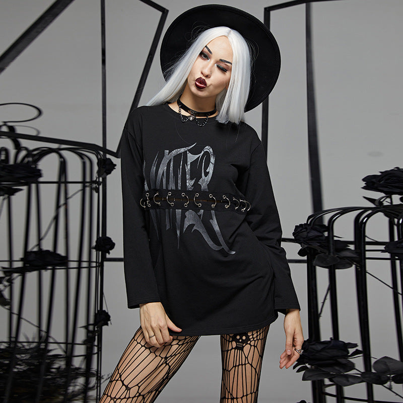 Punk Style Black Sweater CF22057
