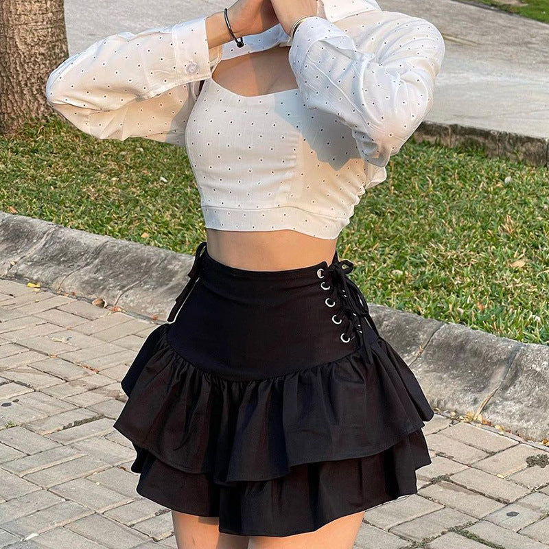 Punk Side Tie Skirt QY21034