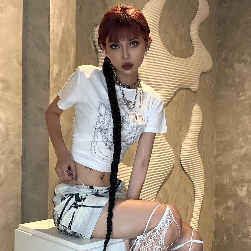 Punk Style Print Tee YJ22565