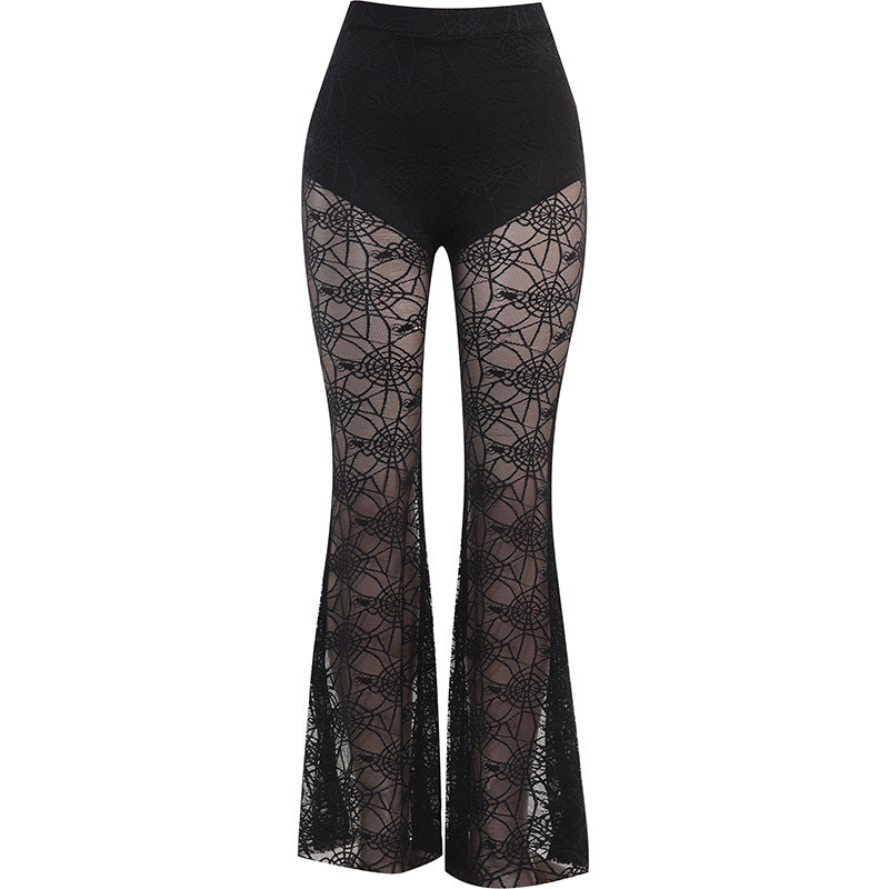 Gothic Black Spider Web Pants JY22522