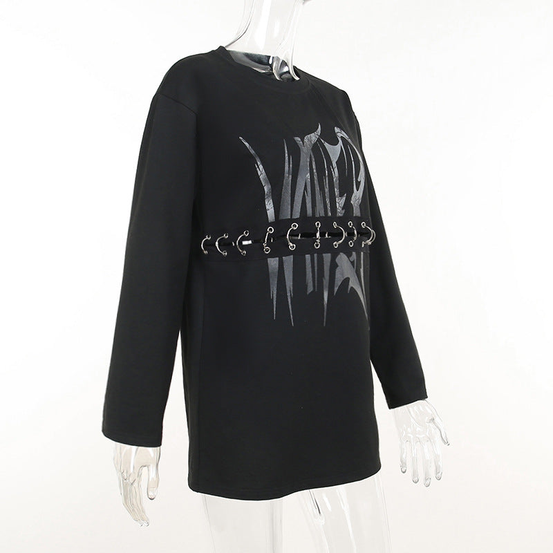 Punk Style Black Sweater CF22057