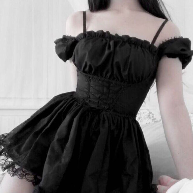 Gothic Puff Sleeve Dress CC21011