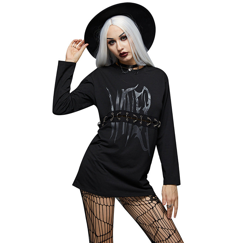 Punk Style Black Sweater CF22057