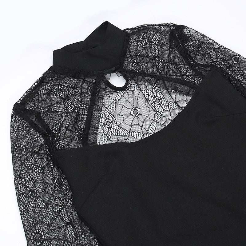 Gothic Lace Long Sleeve Dress XY22115