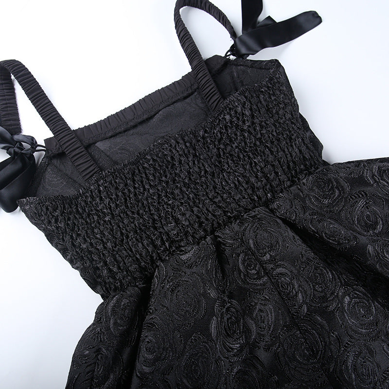 Gothic Black Off-shoulder Mini Dress CC21254