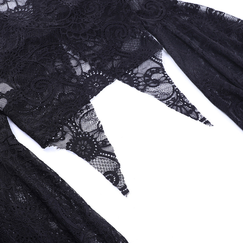 Black Lace Gothic Long Sleeve Bolero WY22038
