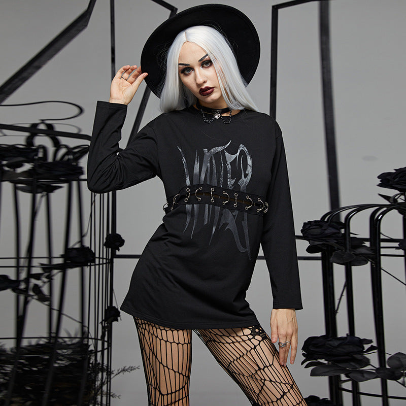 Punk Style Black Sweater CF22057