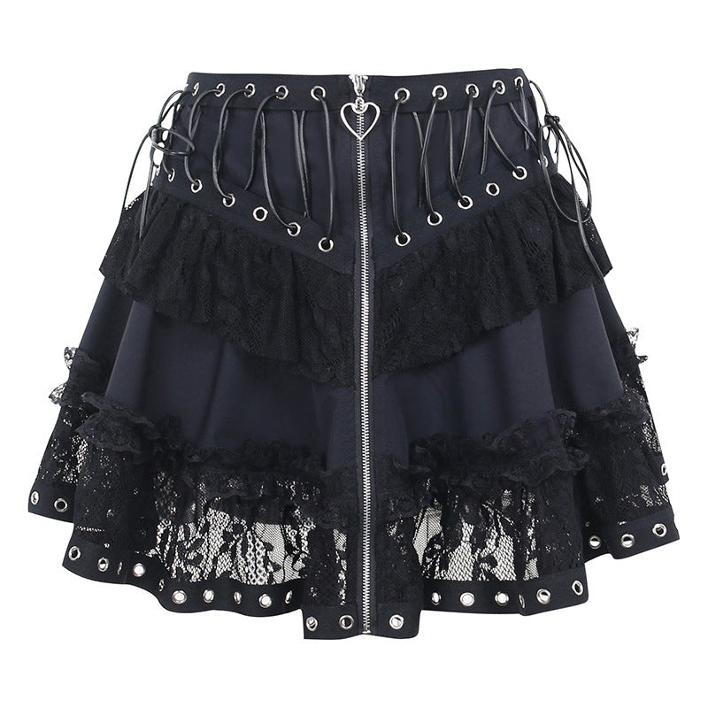 Gothic / Punk Style Frill Skirt WY23001