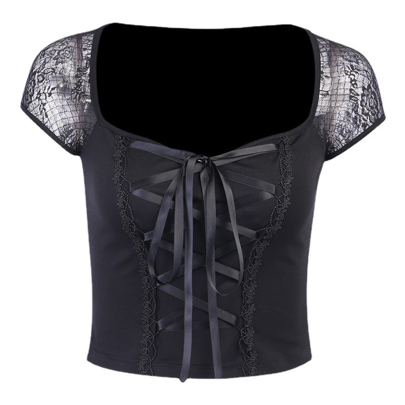Short Sleeve Goth Top 22112P
