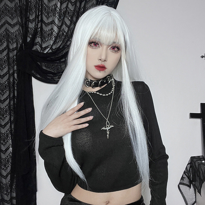 Gothic Style Spider Web Back Long Sleeve Top YJ22571