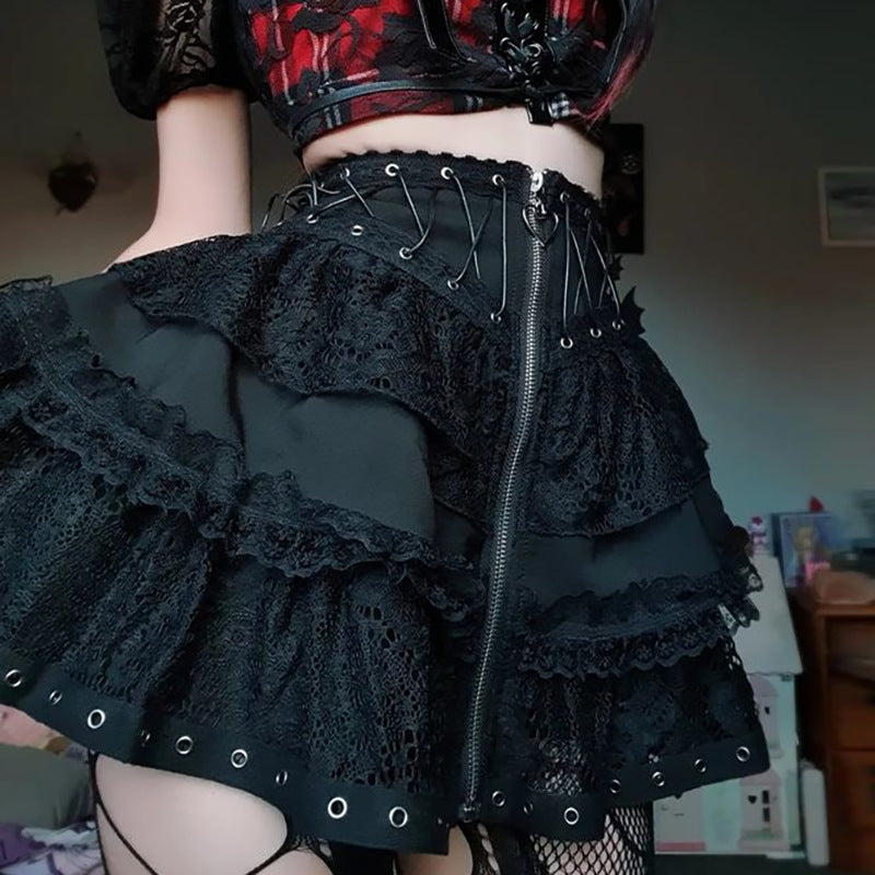 Gothic / Punk Style Frill Skirt WY23001