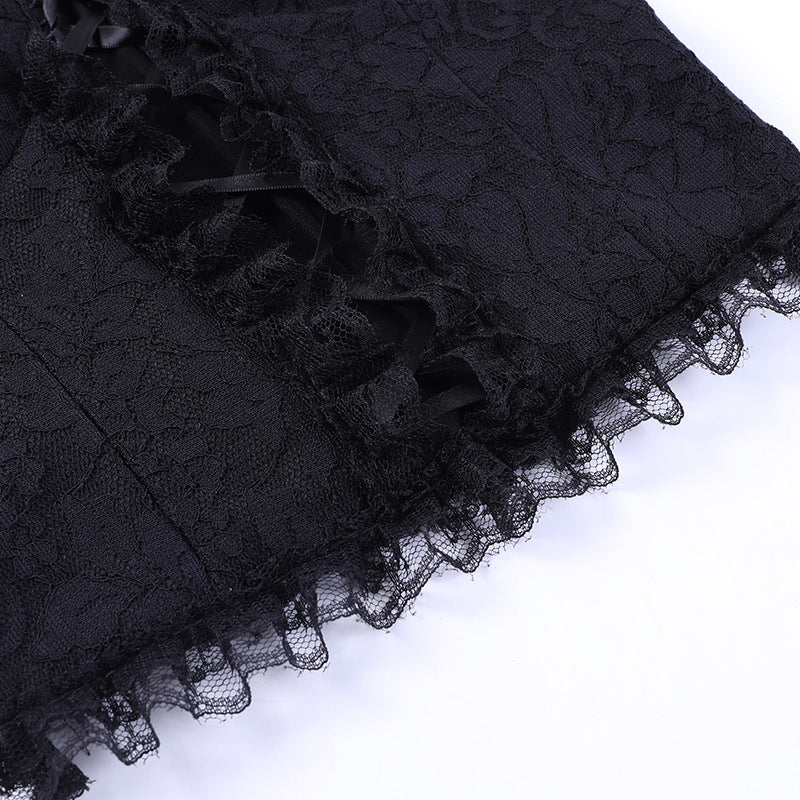 Gothic Black Corset Top CF23005