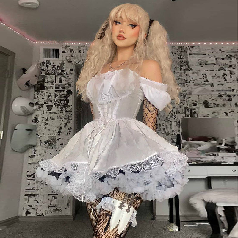 Gothic Puff Sleeve Dress CC21011