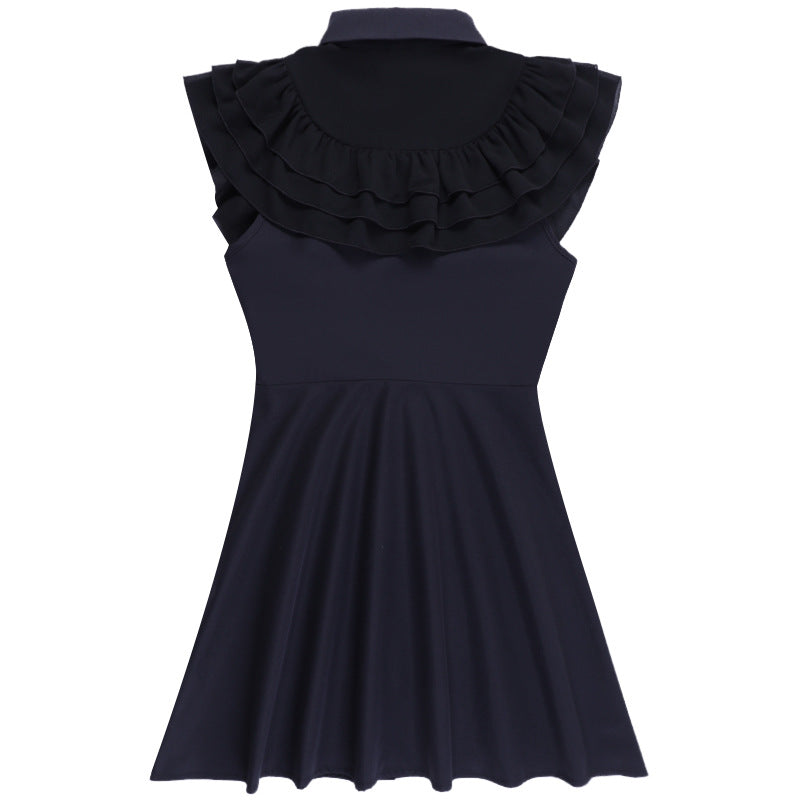 Gothic black Ruffled Dress JY23018