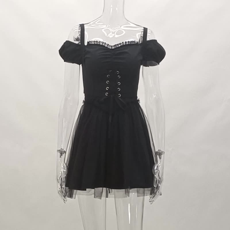 Gothic Style Short Sleeve Dress JY22503