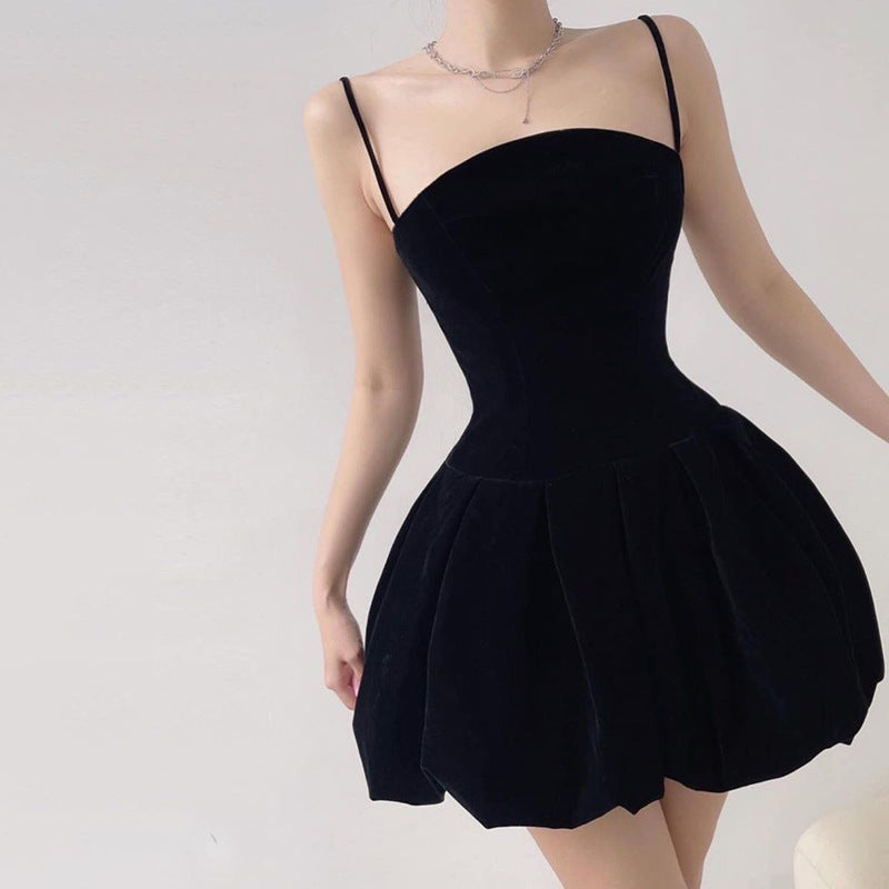 Gothic Style Strap Bubble Dress YJ22497