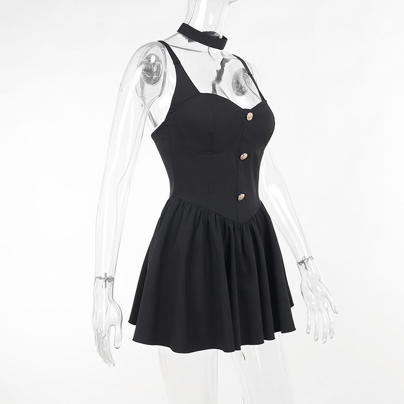 Black Strappy Dress CF23058