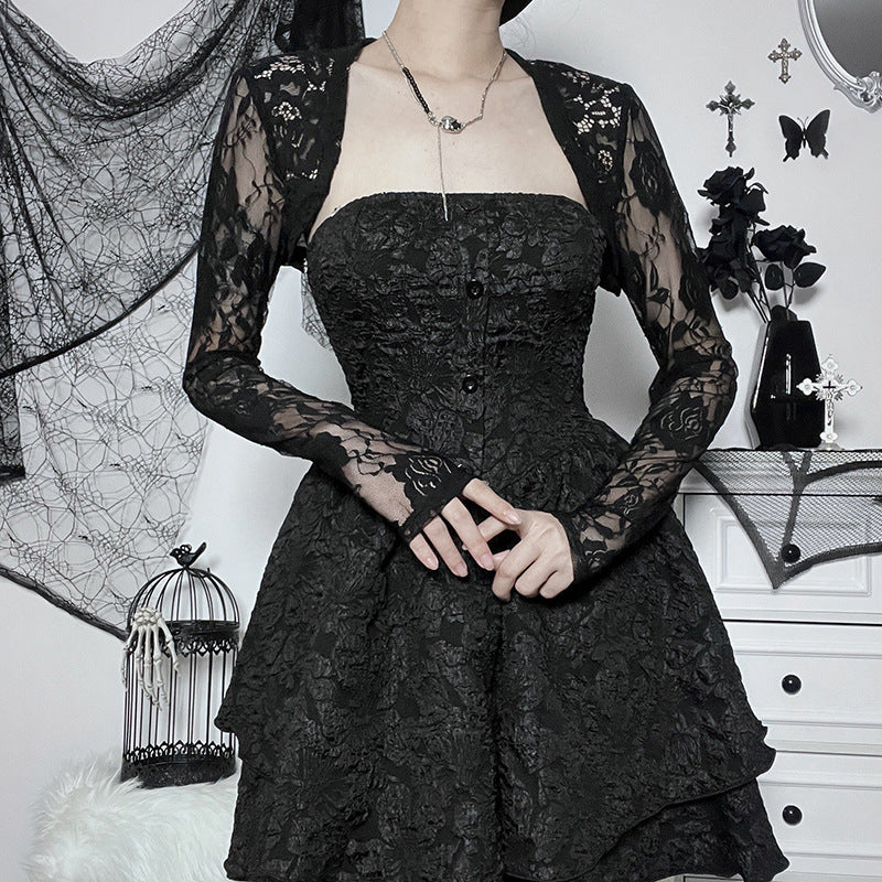 Gothic Style Black Lace Bolero GS22070