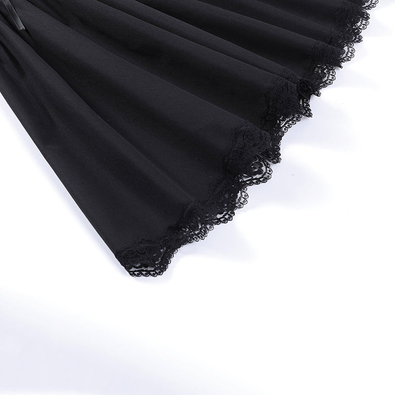 Black Gothic Lolita Corset Short Sleeve Dress JY22527