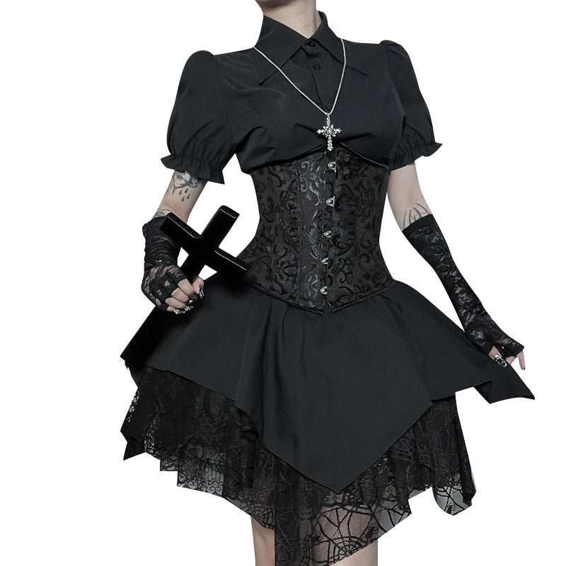 Black Gothic Blouse CF23034