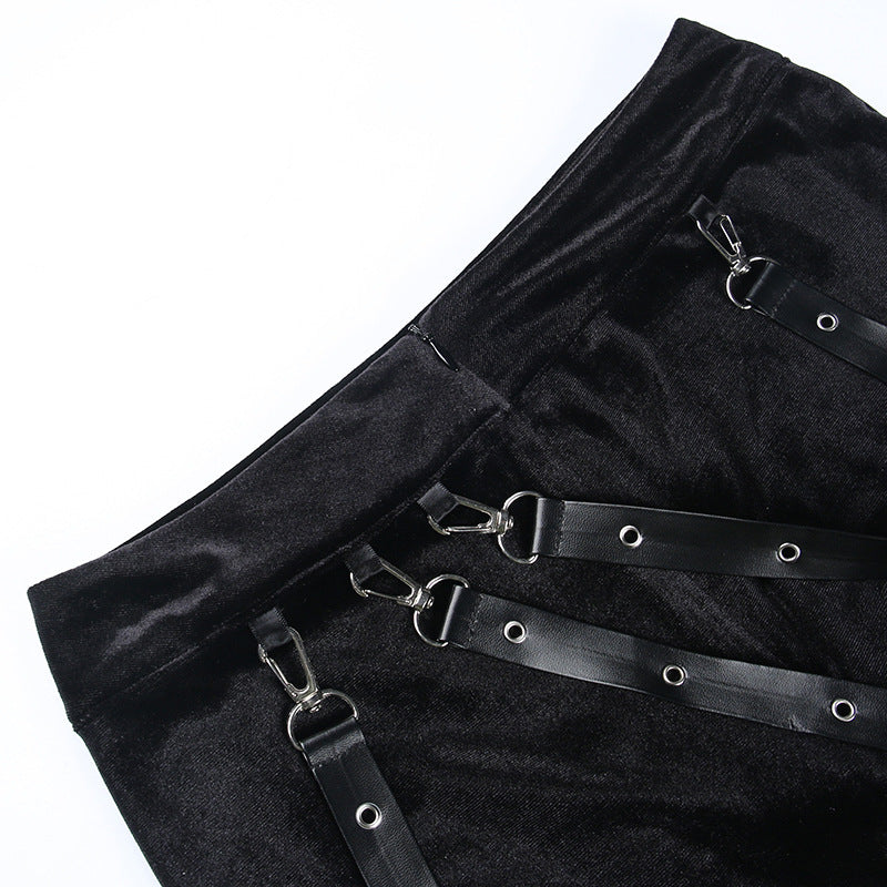 Gothic Velvet Long Skirt XY22157