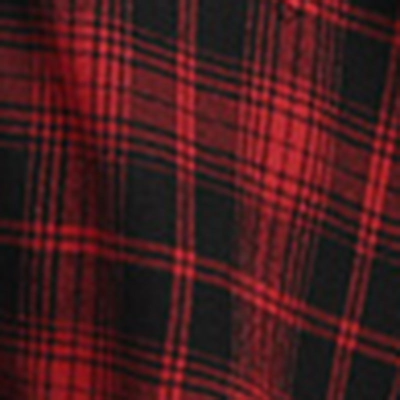 Punk Style Red Plaid Strapless Dress CC22242