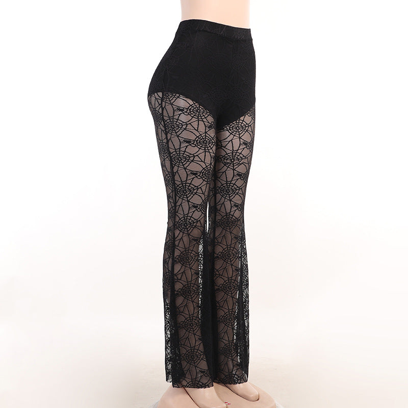 Gothic Black Spider Web Pants JY22522