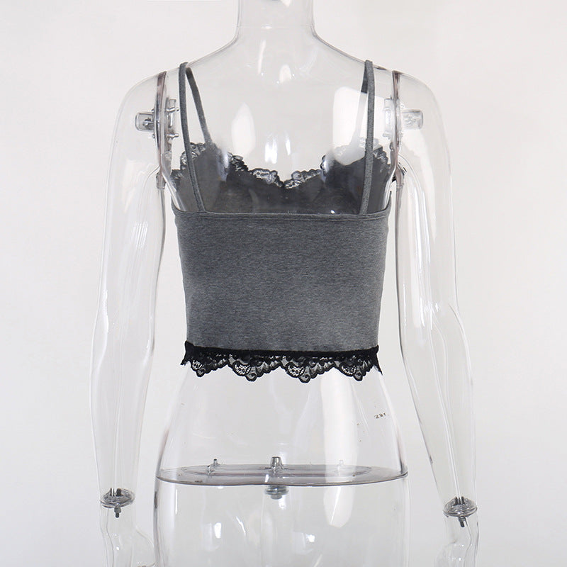 Black Gothic Moth Print Strap Top LL22011