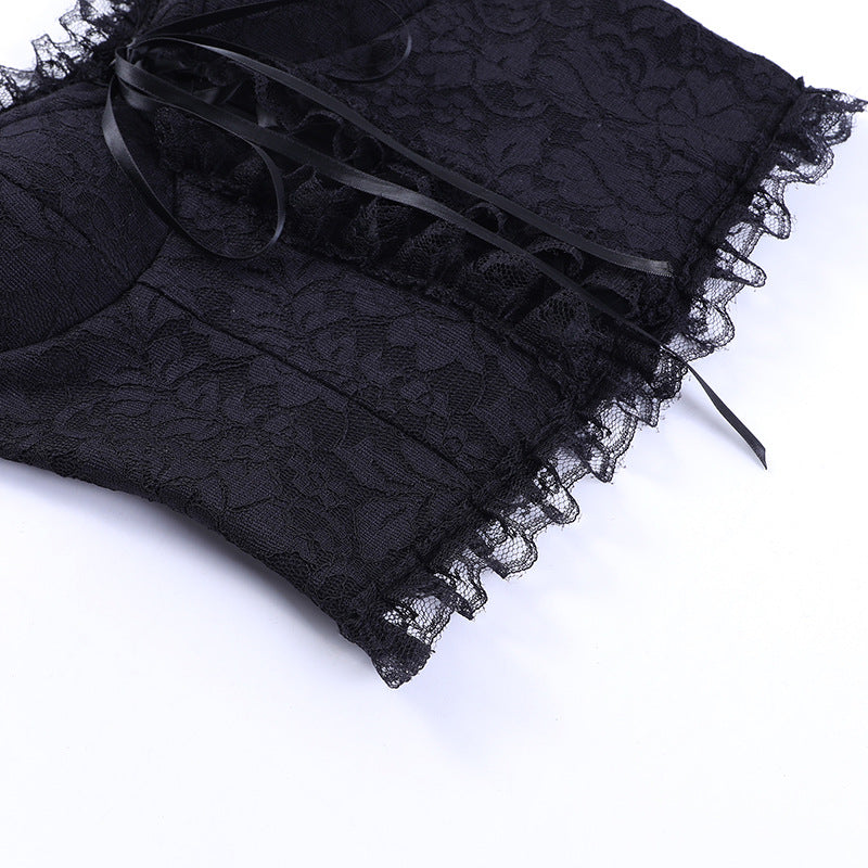 Gothic Black Corset Top CF23005