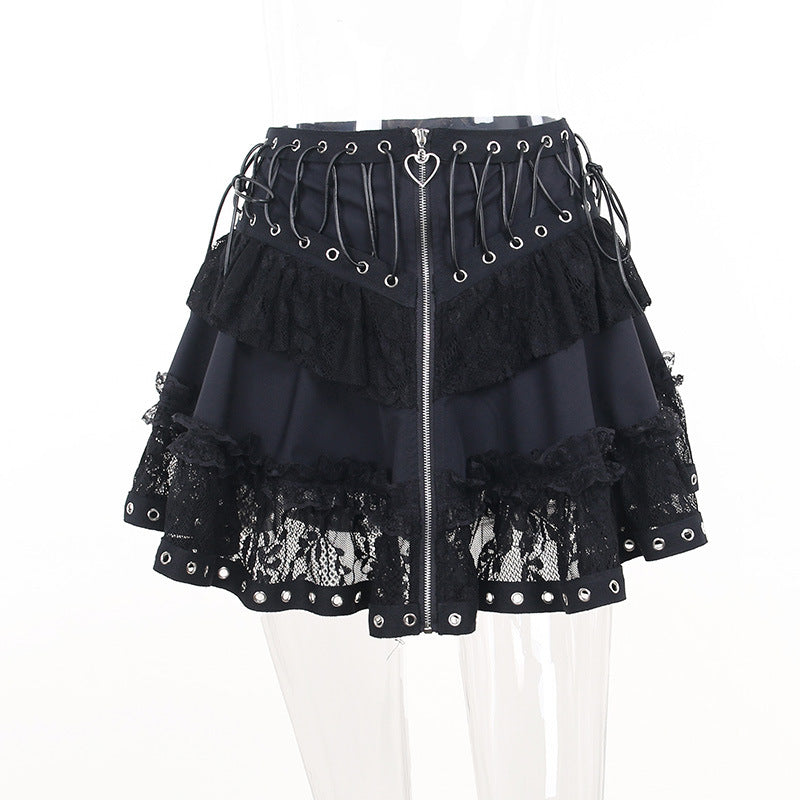 Gothic / Punk Style Frill Skirt WY23001