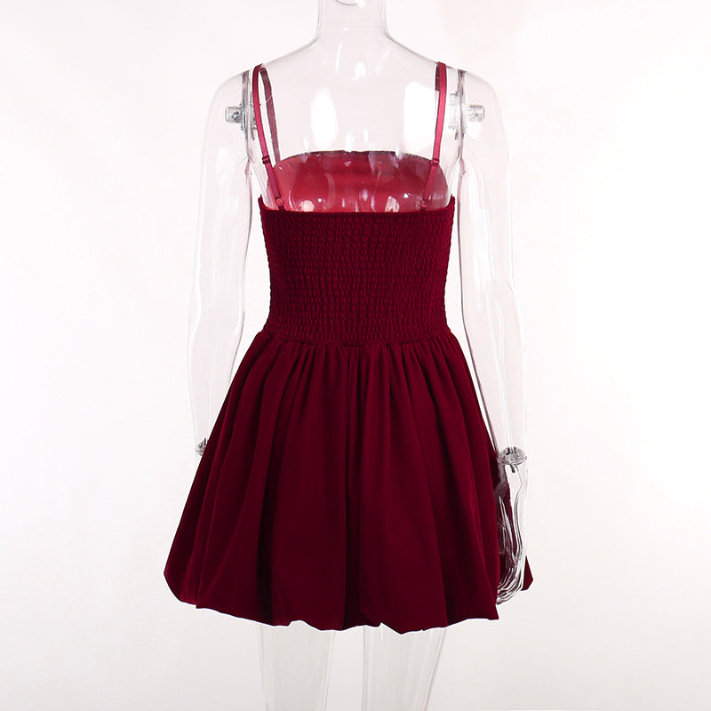 Gothic Style Strap Bubble Dress YJ22497