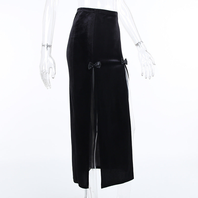 Black Gothic Long Skirt JY21507