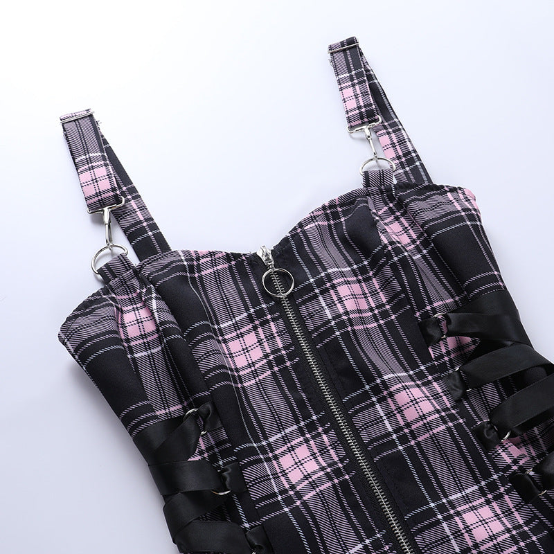 Punk Tartan Dress KH21080
