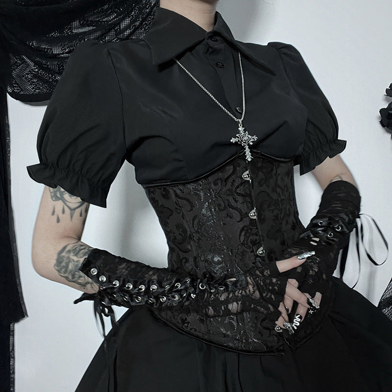 Black Gothic Blouse CF23034
