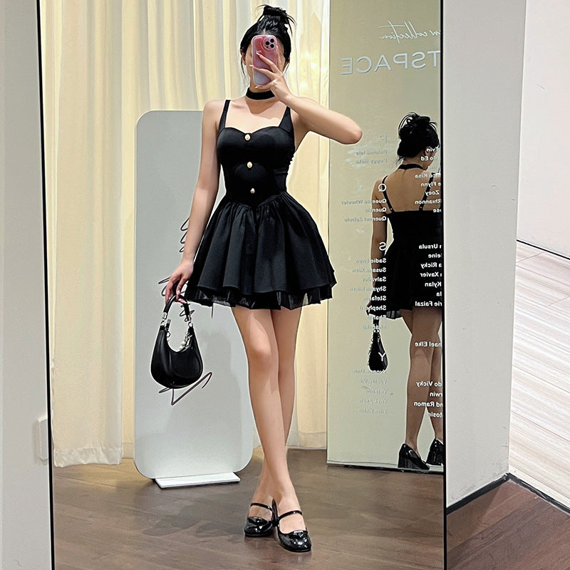 Black Strappy Dress CF23058
