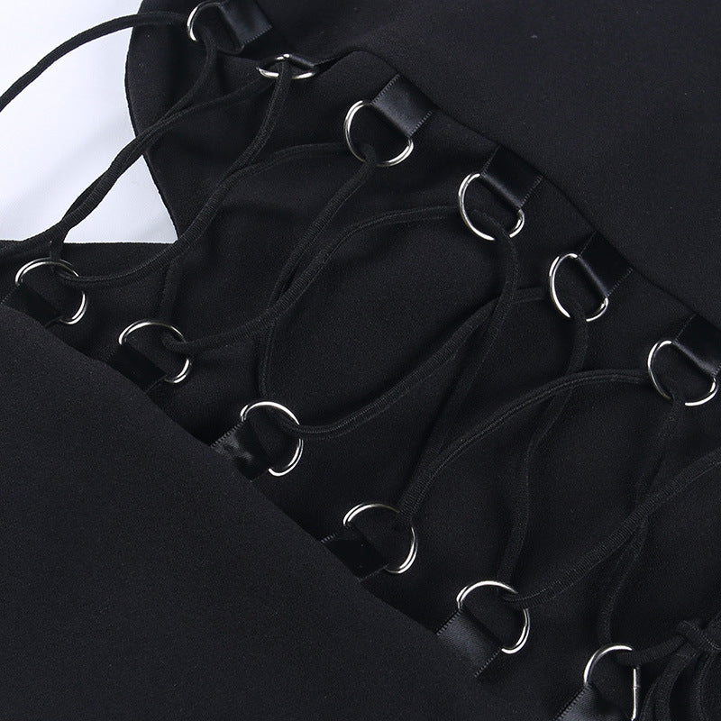 Punk Style Chains Halter Corset Top JY22602