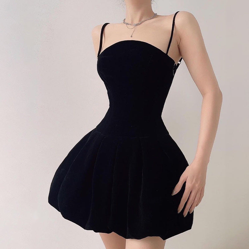 Gothic Style Strap Bubble Dress YJ22497