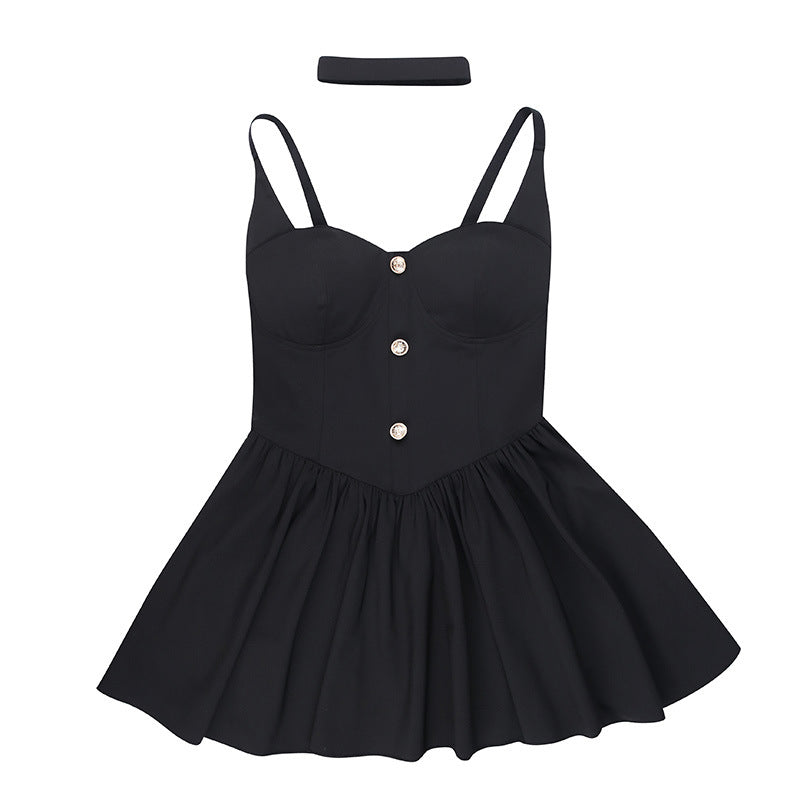 Black Strappy Dress CF23058