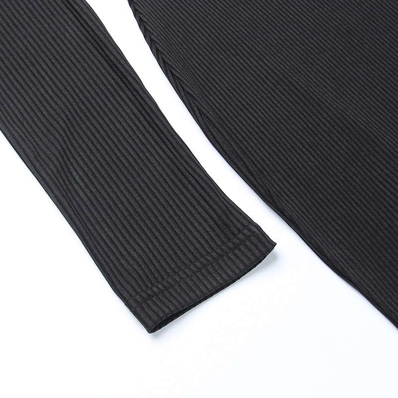 Black bodycon with arm warmers CC22282