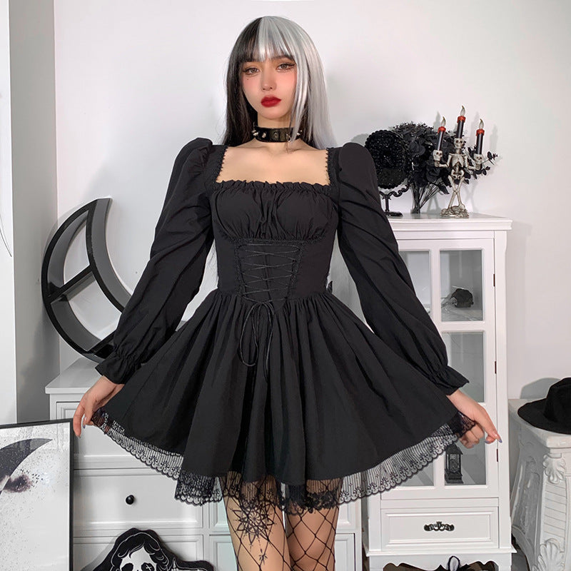 Gothic Puff Sleeve Dress CC21011
