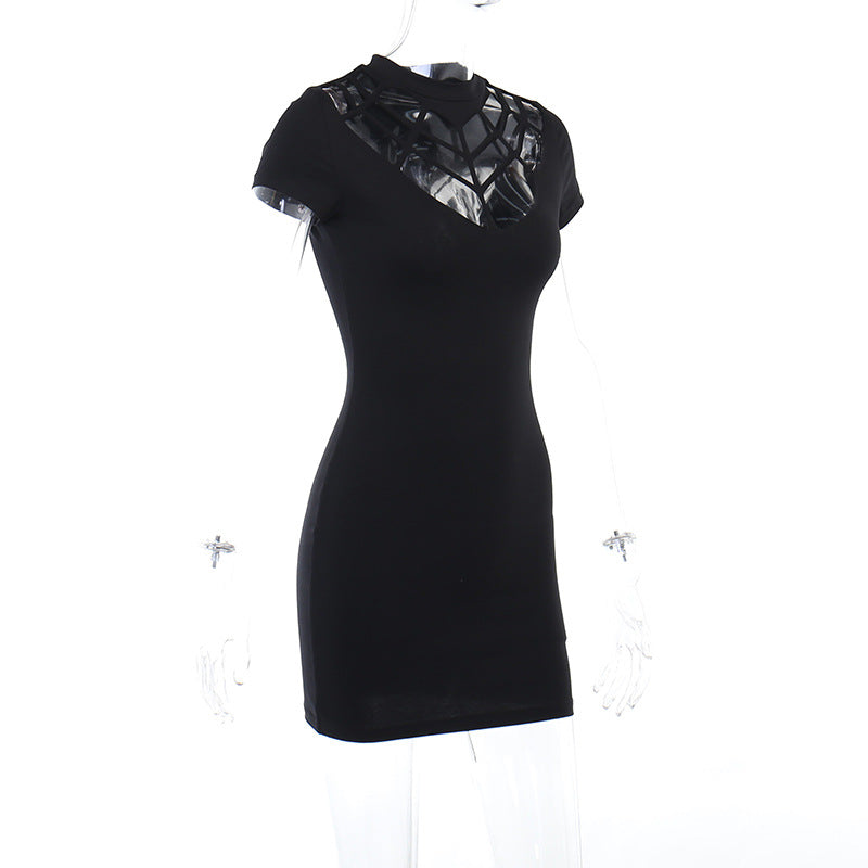 Gothic Black Bodycon Dress CF23012