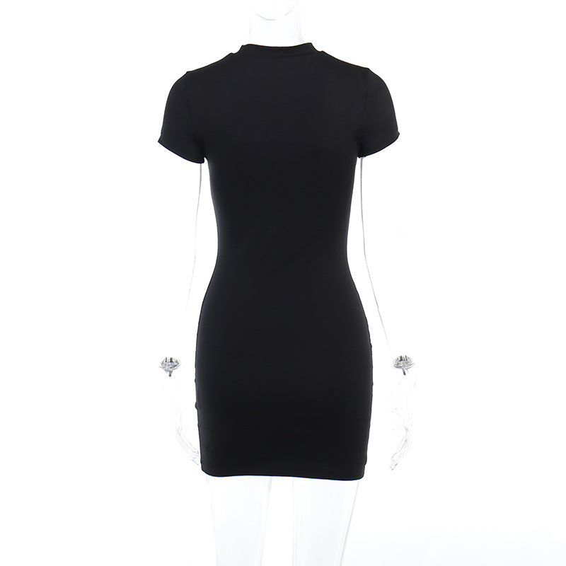Gothic Black Bodycon Dress CF23012
