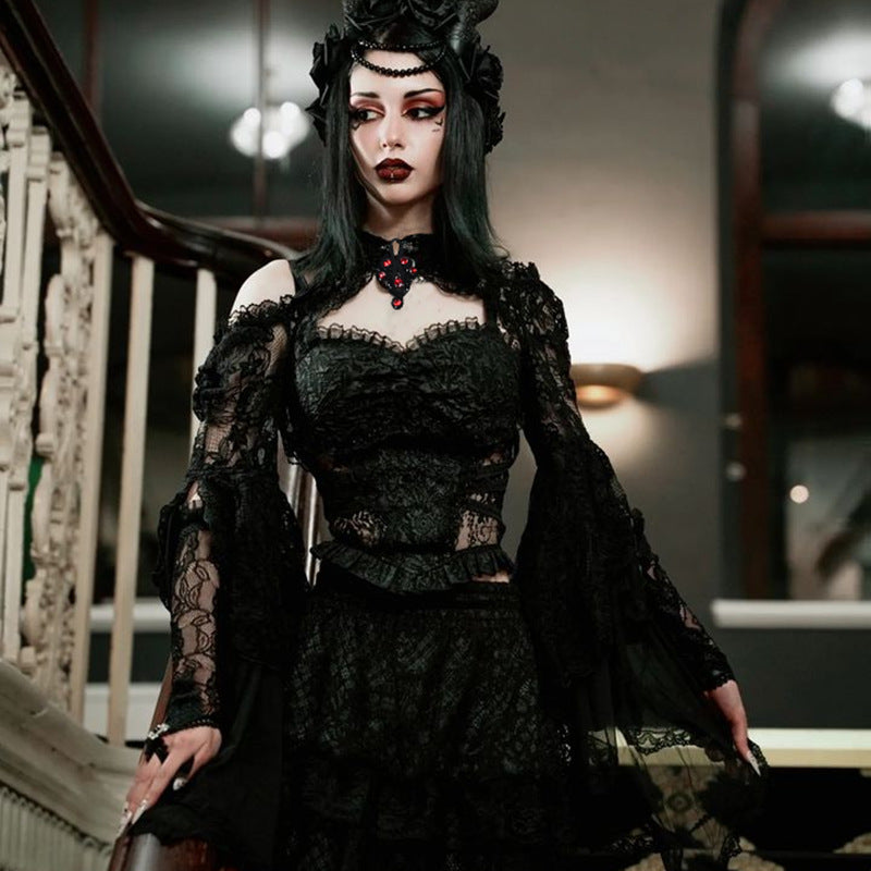 Gothic Lace Long Sleeve Bolero WY22050