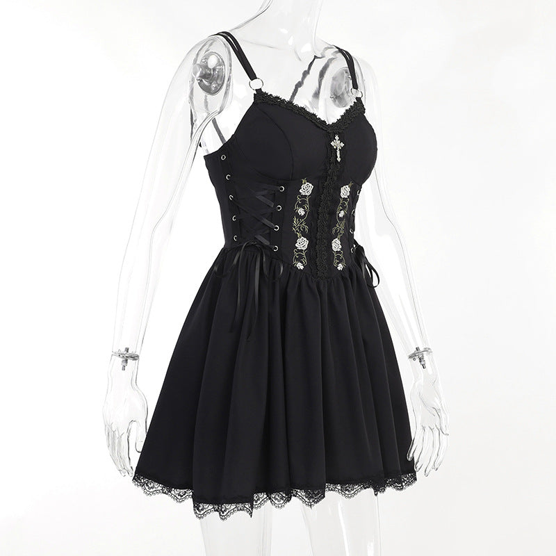 Black Gothic Lolita Corset Dress JY22542