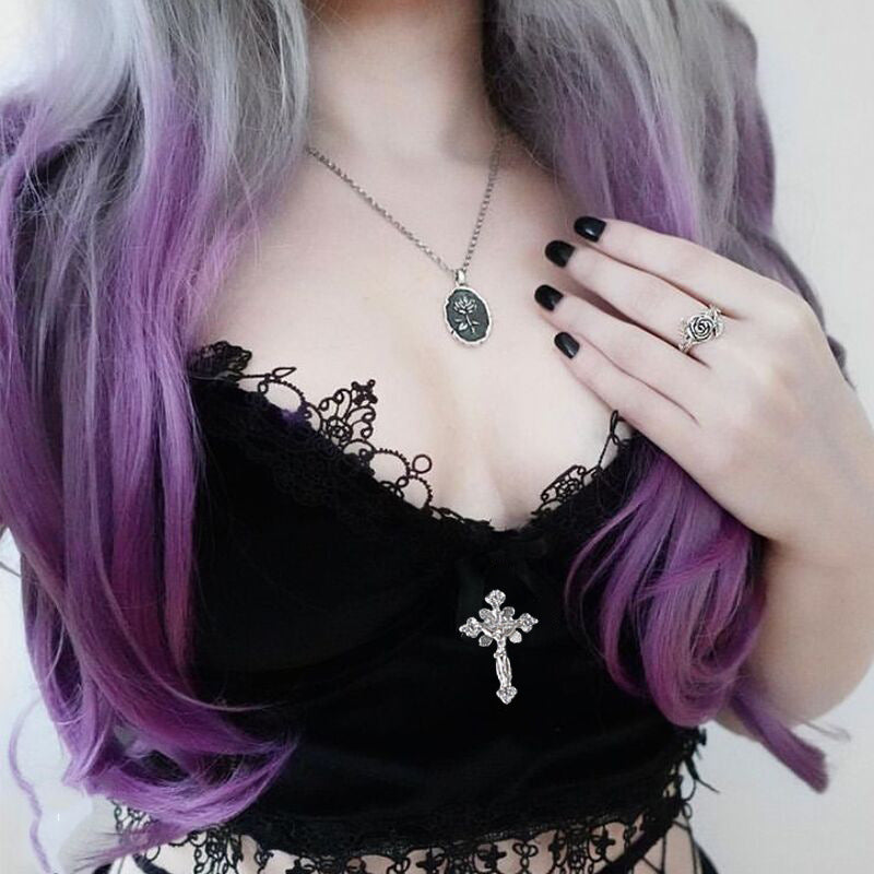 Gothic Black Velvet Camisole 23634a